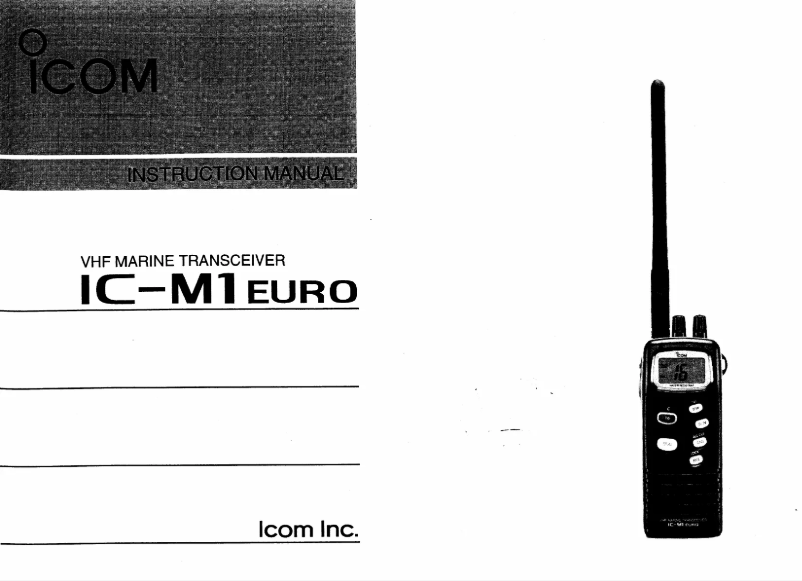 Image de la première page du manuel de l'appareil IC-M1EURO