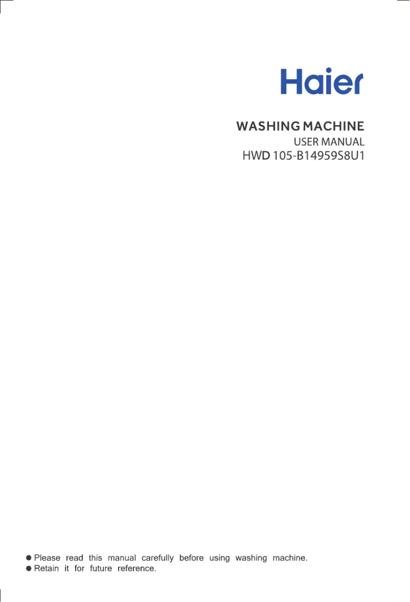 Page 1 de la notice Manuel utilisateur Haier HWD105-B14959S8U1