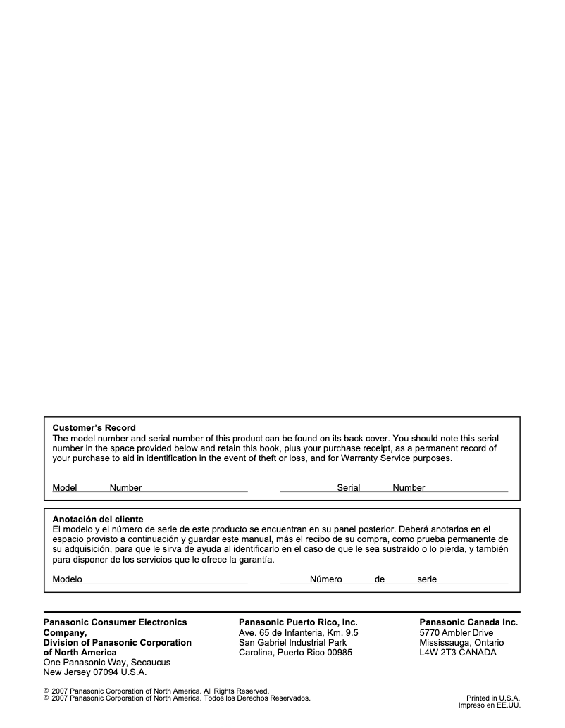 Page 1 de la notice Manuel utilisateur Panasonic Viera TH-42PZ77