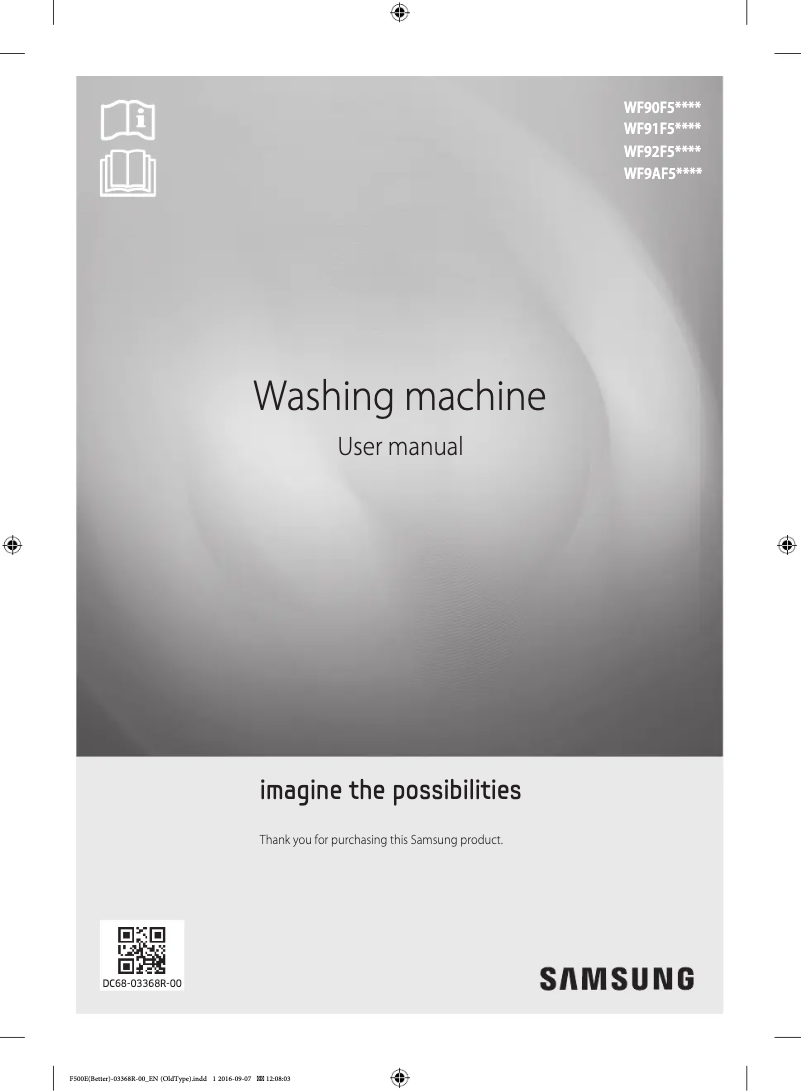 Image de la première page du manuel de l'appareil WF90F5EHW2X