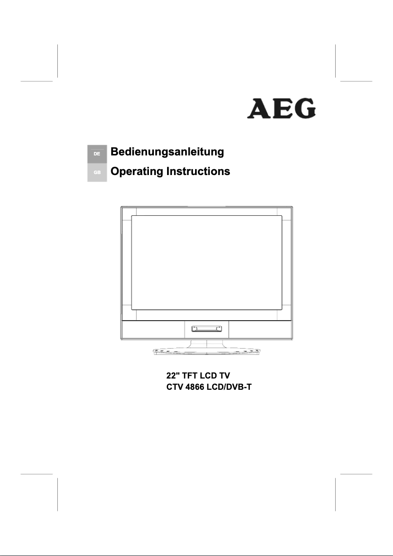 Page n°1 - Manuel utilisateur AEG CTV 4866