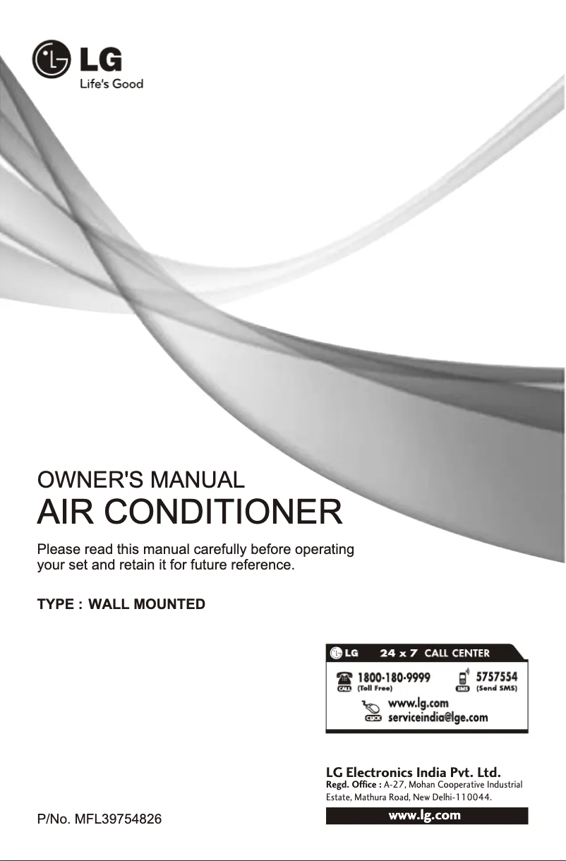 Page 1 de la notice Manuel utilisateur LG LSA24CGAFH1