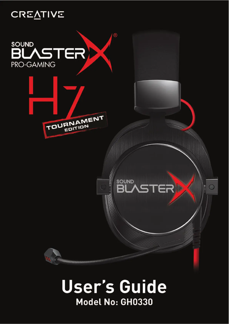 Page 1 de la notice Manuel utilisateur Creative Sound BlasterX H7