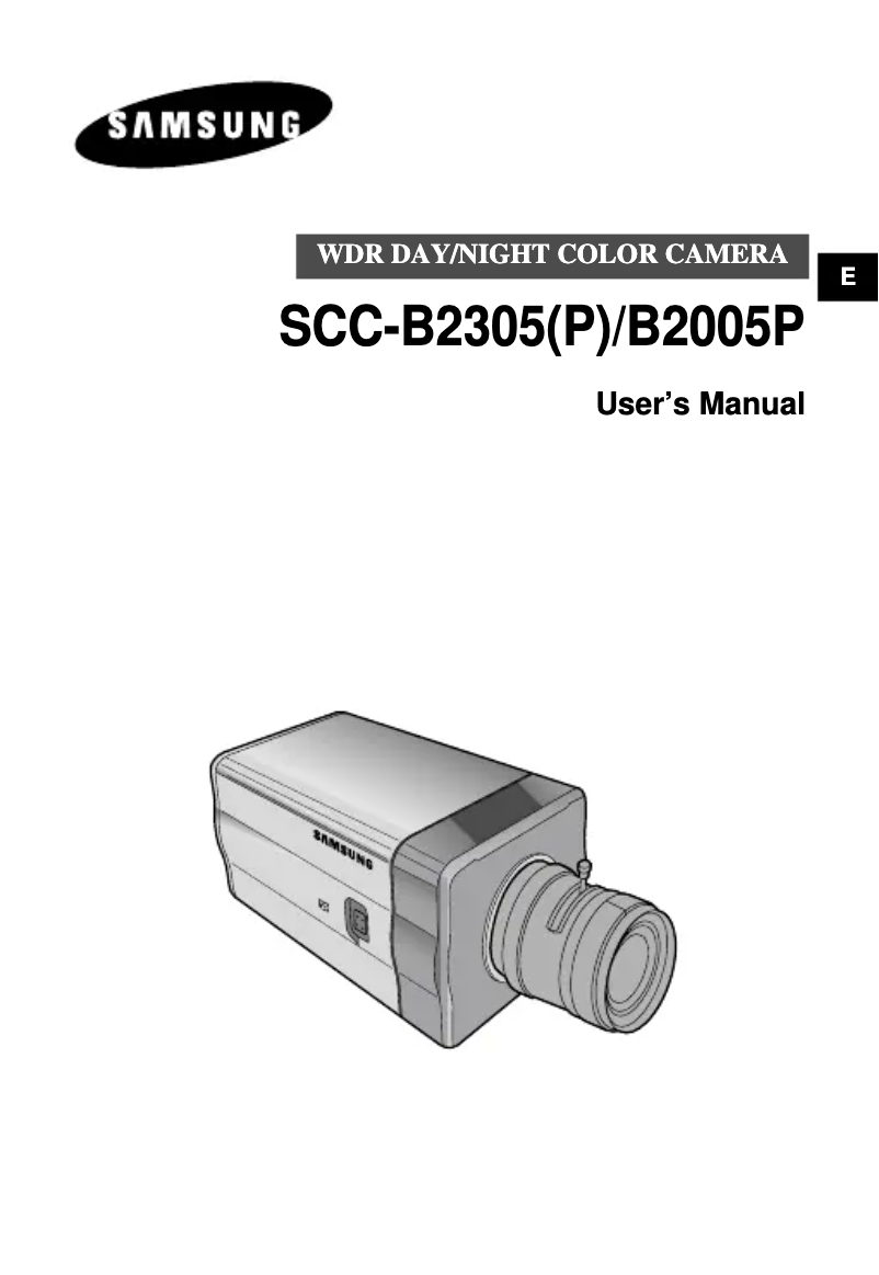 Page 1 de la notice Manuel utilisateur Samsung SCC-B2305