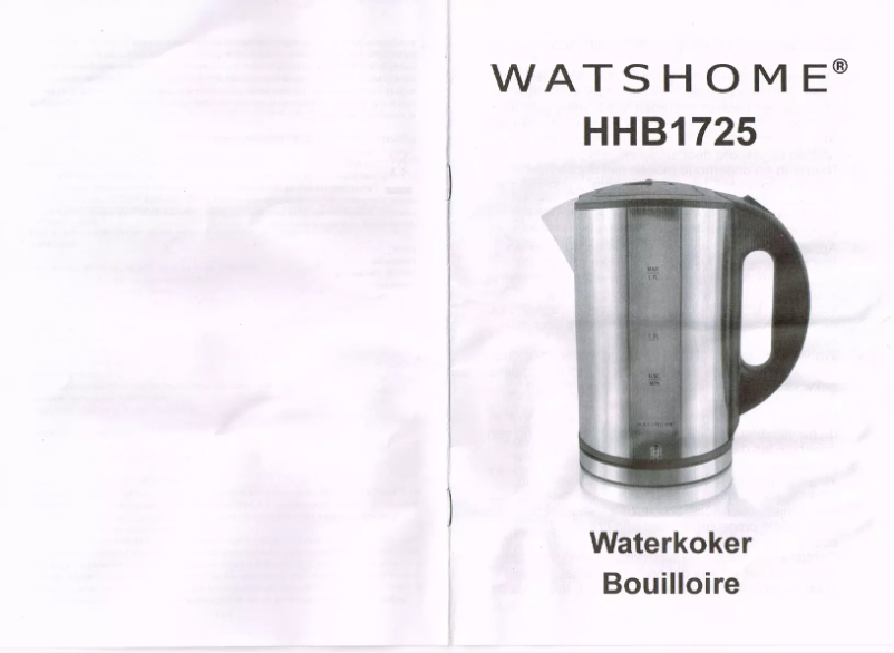 Page 1 de la notice Manuel utilisateur Watshome HHB1725