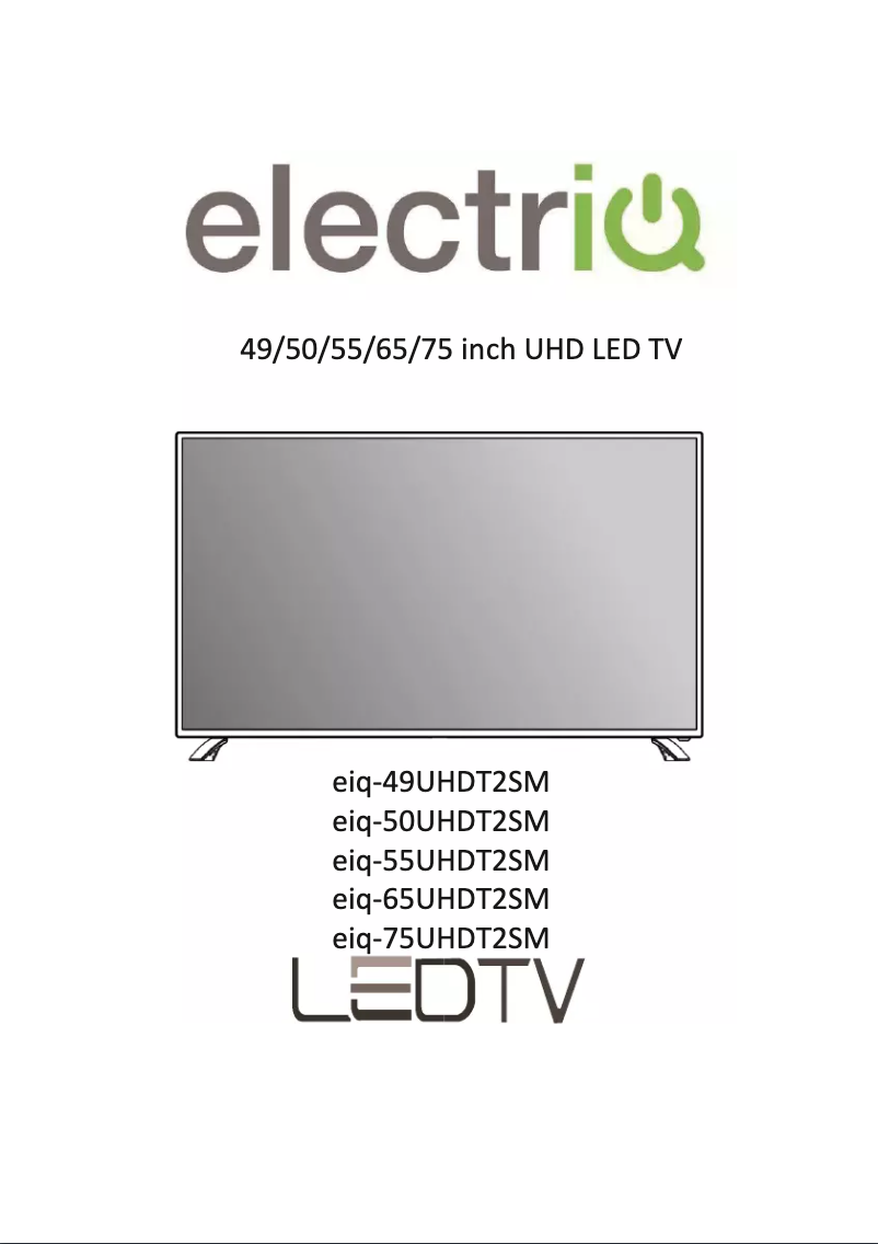 Page 1 de la notice Manuel utilisateur ElectriQ eiQ-75UHDT2SM