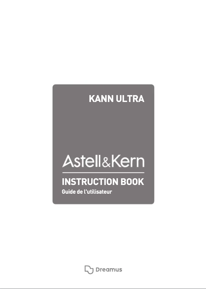 Image de la première page du manuel de l'appareil Kann Ultra