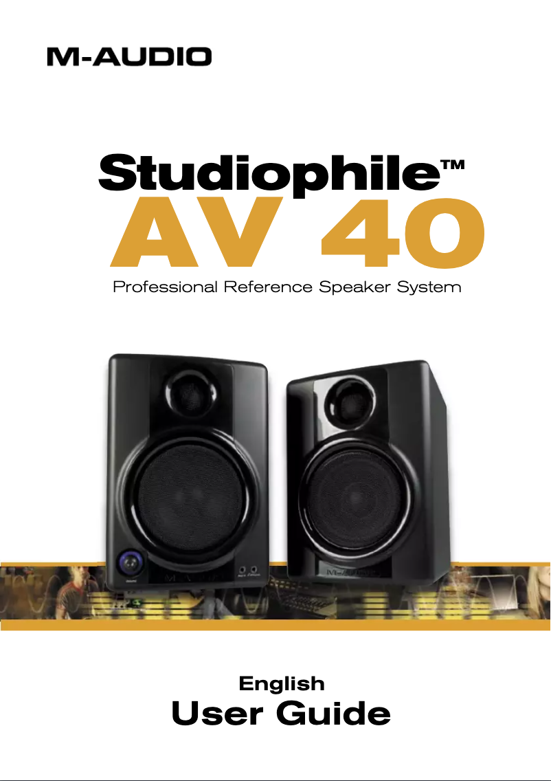 Page n°1 - Manuel utilisateur Avid Studiophile AV 40