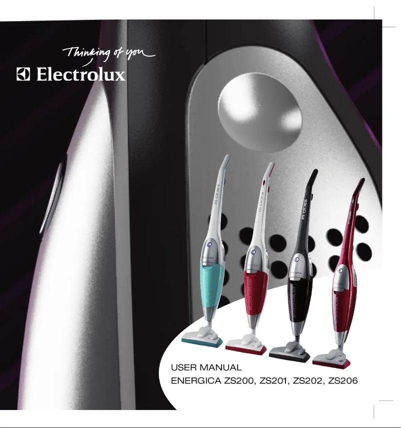 Page n°1 - Manuel utilisateur Electrolux Energica ZS206
