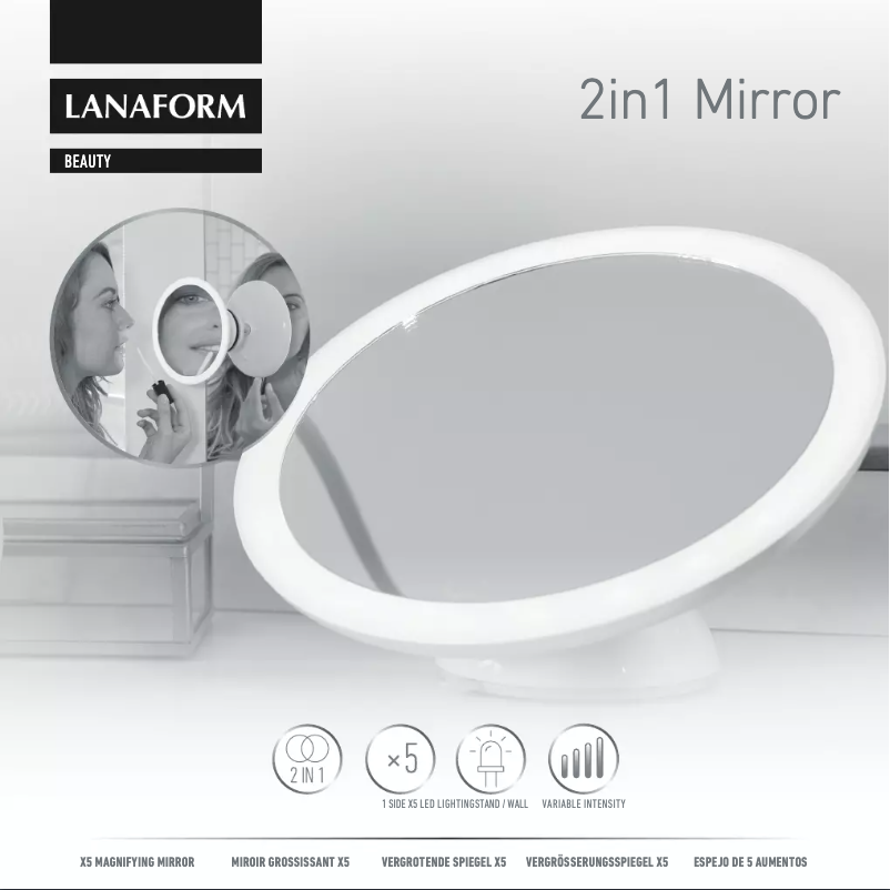 Página 1 del manual Manual de usuario Lanaform 2in1 Mirror LA131010