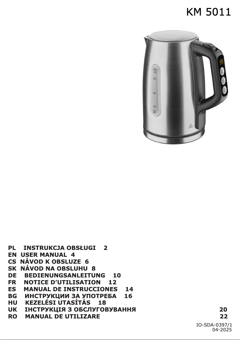Página 1 del manual Manual de usuario Amica KM 5011