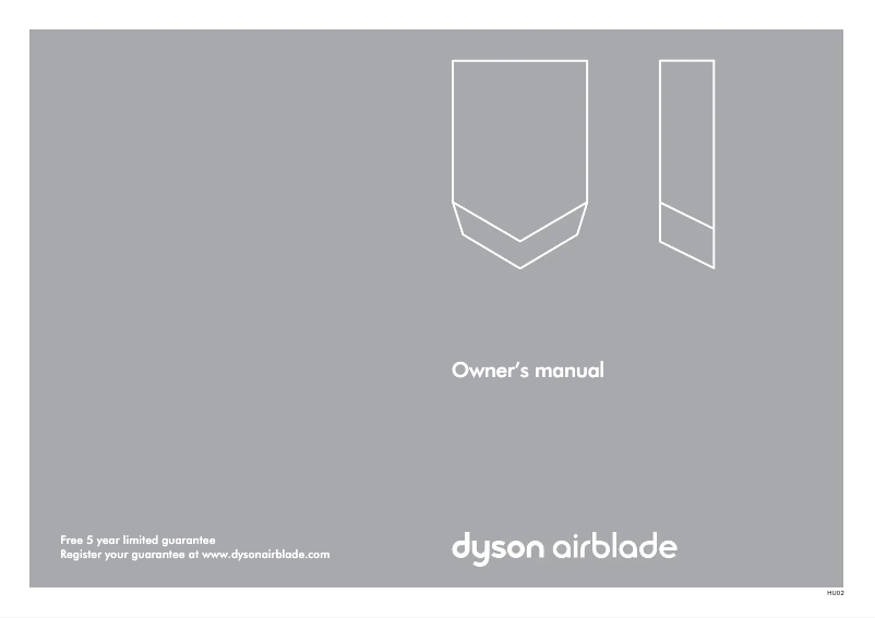 Image de la première page du manuel de l'appareil Airblade HU02