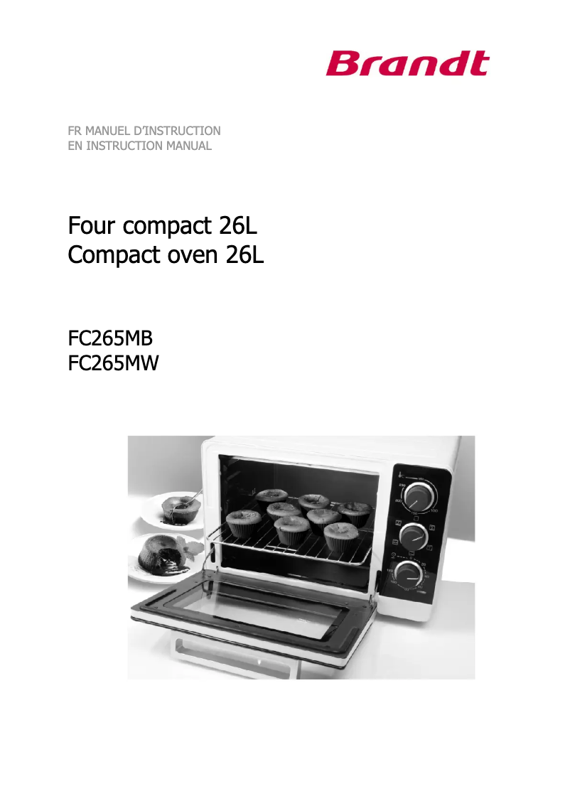 Page 1 de la notice Manuel utilisateur Brandt FC265MB