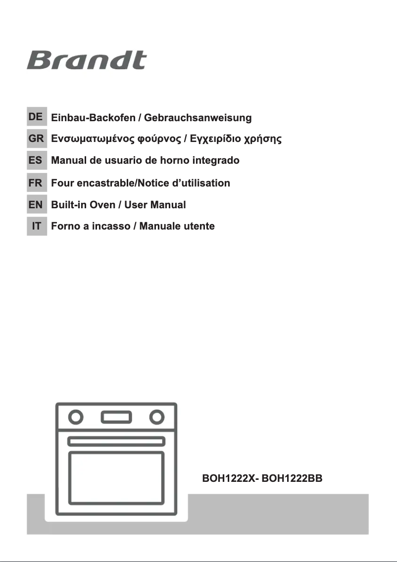 Page 1 de la notice Manuel utilisateur Brandt BOH1222X