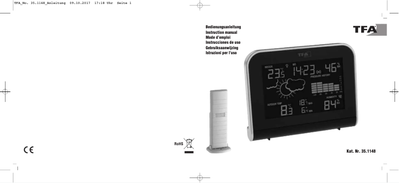 Image de la première page du manuel de l'appareil Sphere 35.1148.01.IT