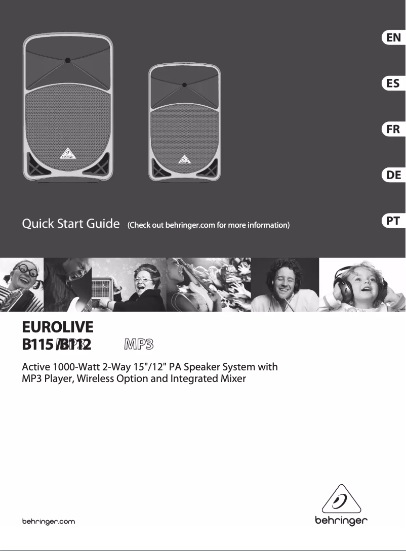 Page n°1 - Manuel utilisateur Behringer EuroLive B112MP3