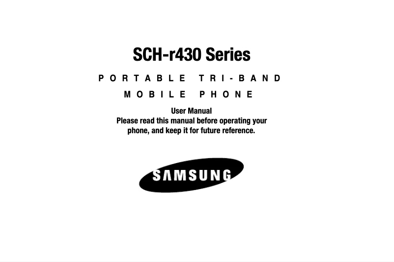 Page 1 de la notice Manuel utilisateur Samsung SCH-R430