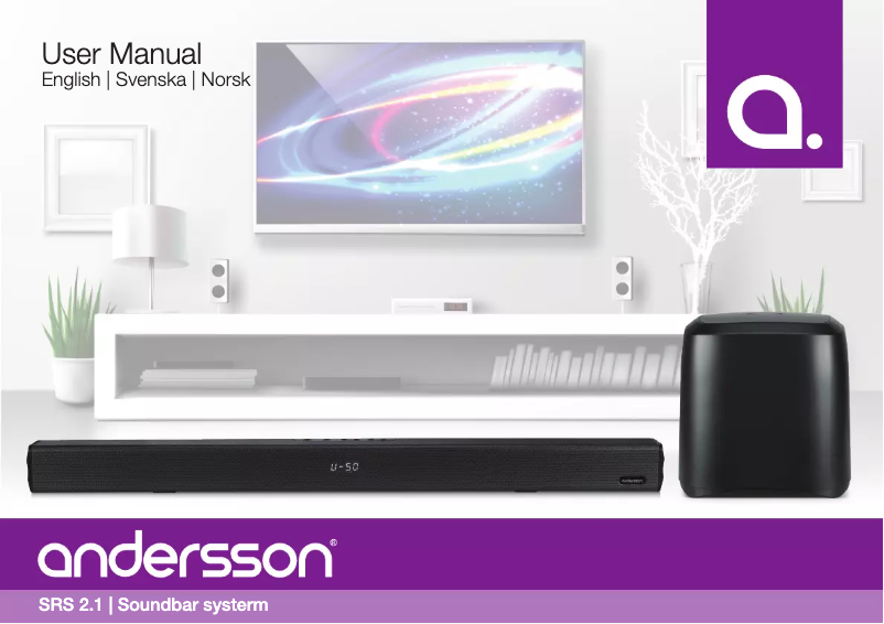 Page 1 de la notice Manuel utilisateur Andersson SRS 2.1
