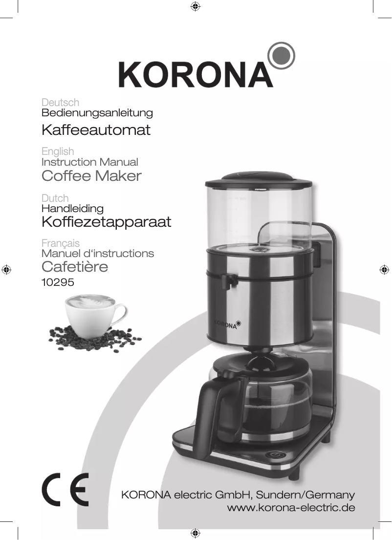 Page n°1 - Manuel utilisateur Korona 10295