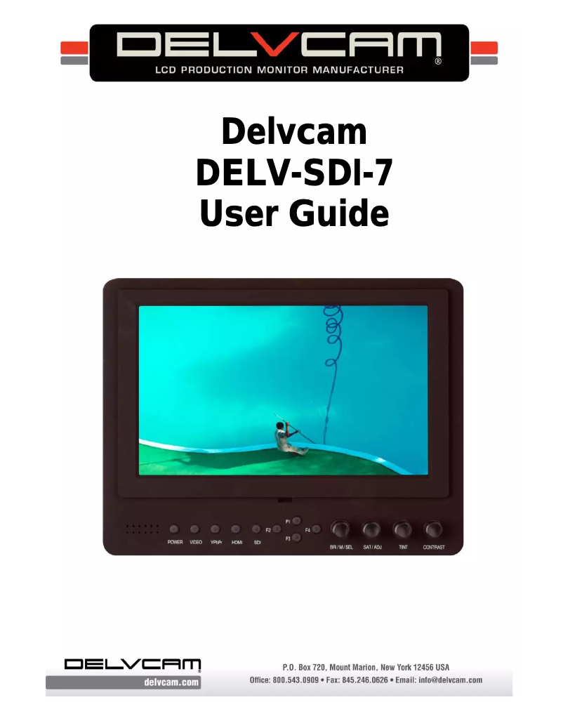 Page 1 de la notice Manuel utilisateur Delvcam DELV-SDI-7