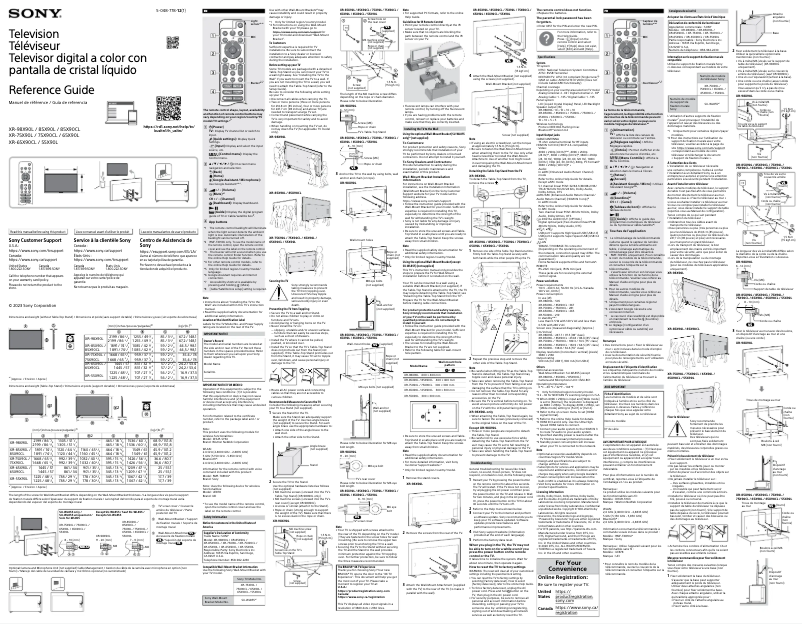 Page n°1 - Manuel utilisateur Sony XR-85X90CL