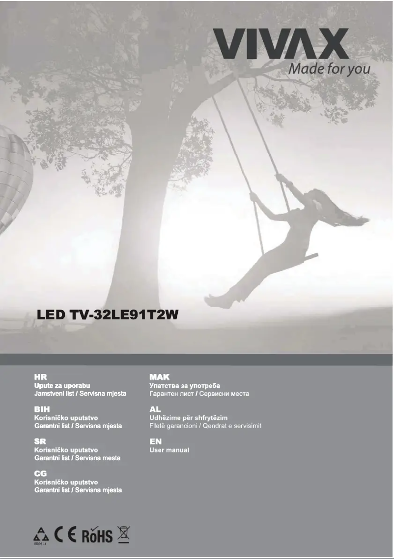 Page 1 de la notice Manuel utilisateur Vivax TV-32LE91T2W