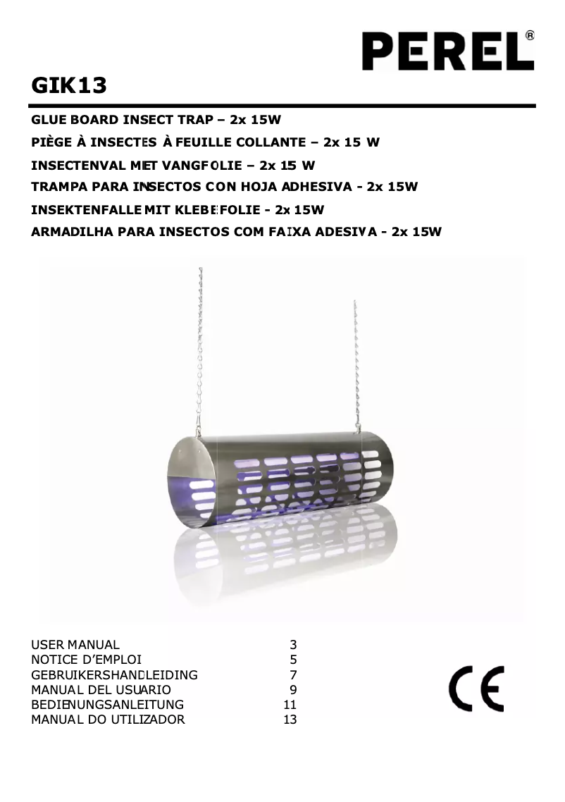 Imagen de la primera página del manual del dispositivo GIK13