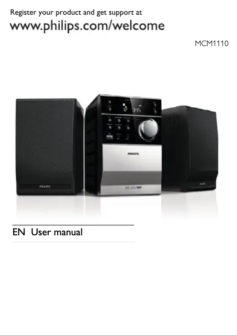 Page n°1 - Manuel utilisateur Philips MCM1110