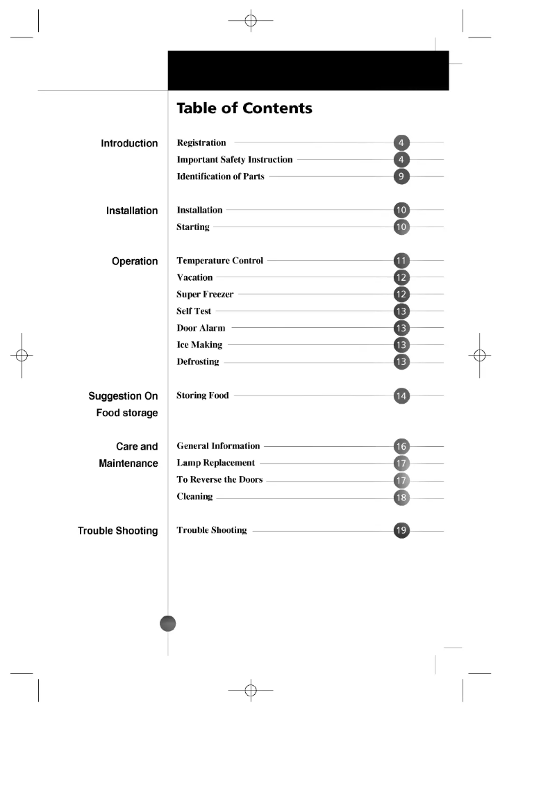 Page 1 de la notice Manuel utilisateur LG GR-379GVCA