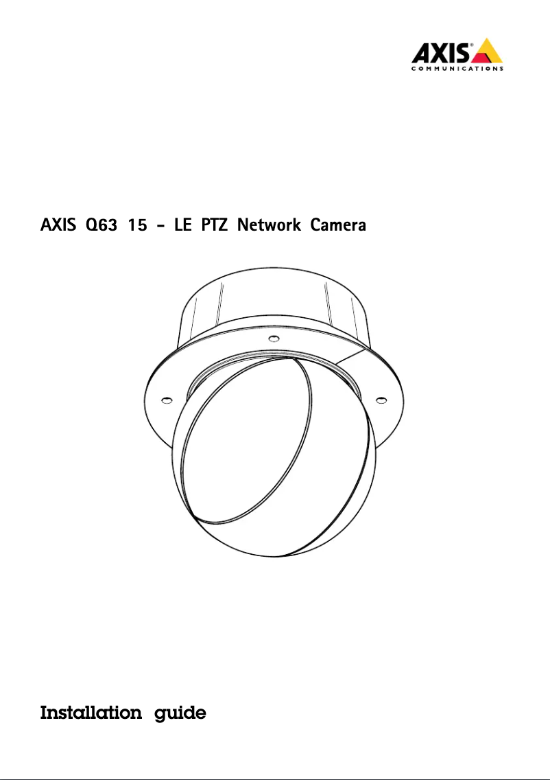 Page 1 de la notice Manuel utilisateur Axis Q6315-LE