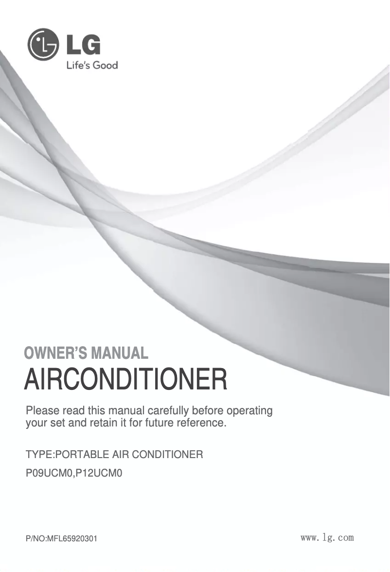 Page 1 of the manual User Manual LG P09UCM0