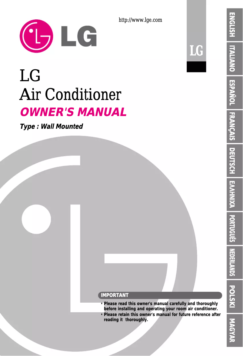 Page n°1 - Manuel utilisateur LG CC24AWU