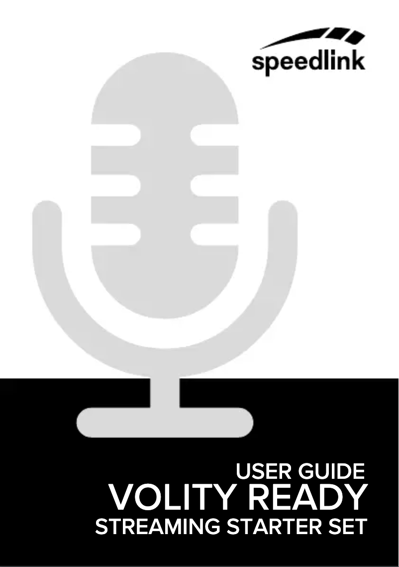 Image de la première page du manuel de l'appareil Volity Ready Streaming Starter Set SL-800010-BK