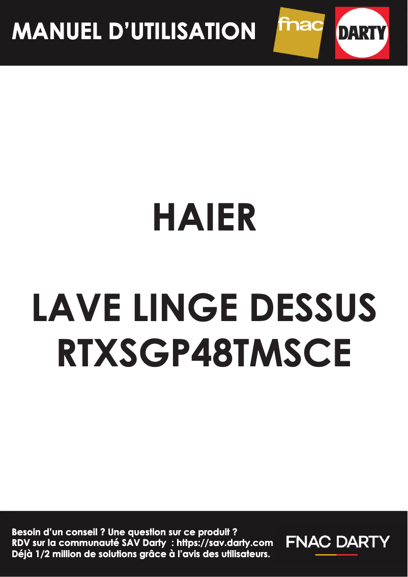 Page 1 de la notice Manuel utilisateur Haier RTXSG27TCE/1-16