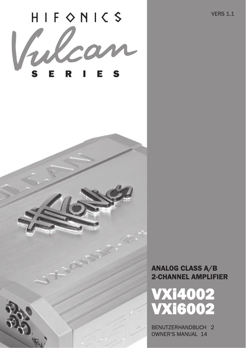 Image de la première page du manuel de l'appareil VXi6002