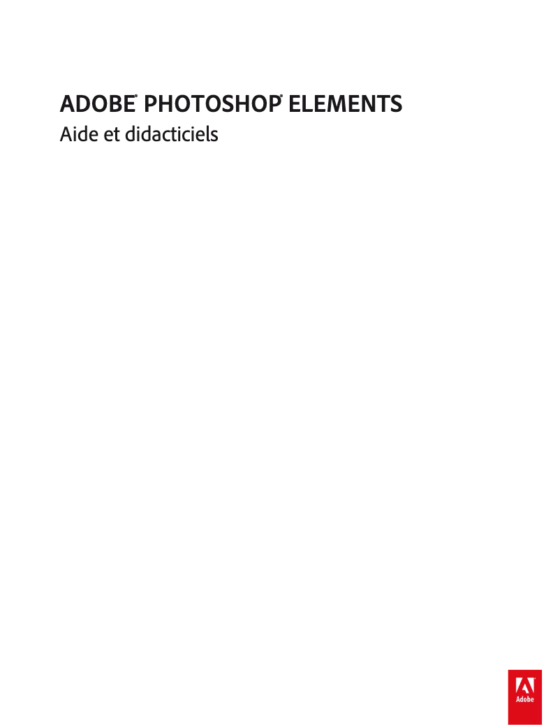 Page n°1 - Manuel utilisateur Adobe Photoshop Elements 15