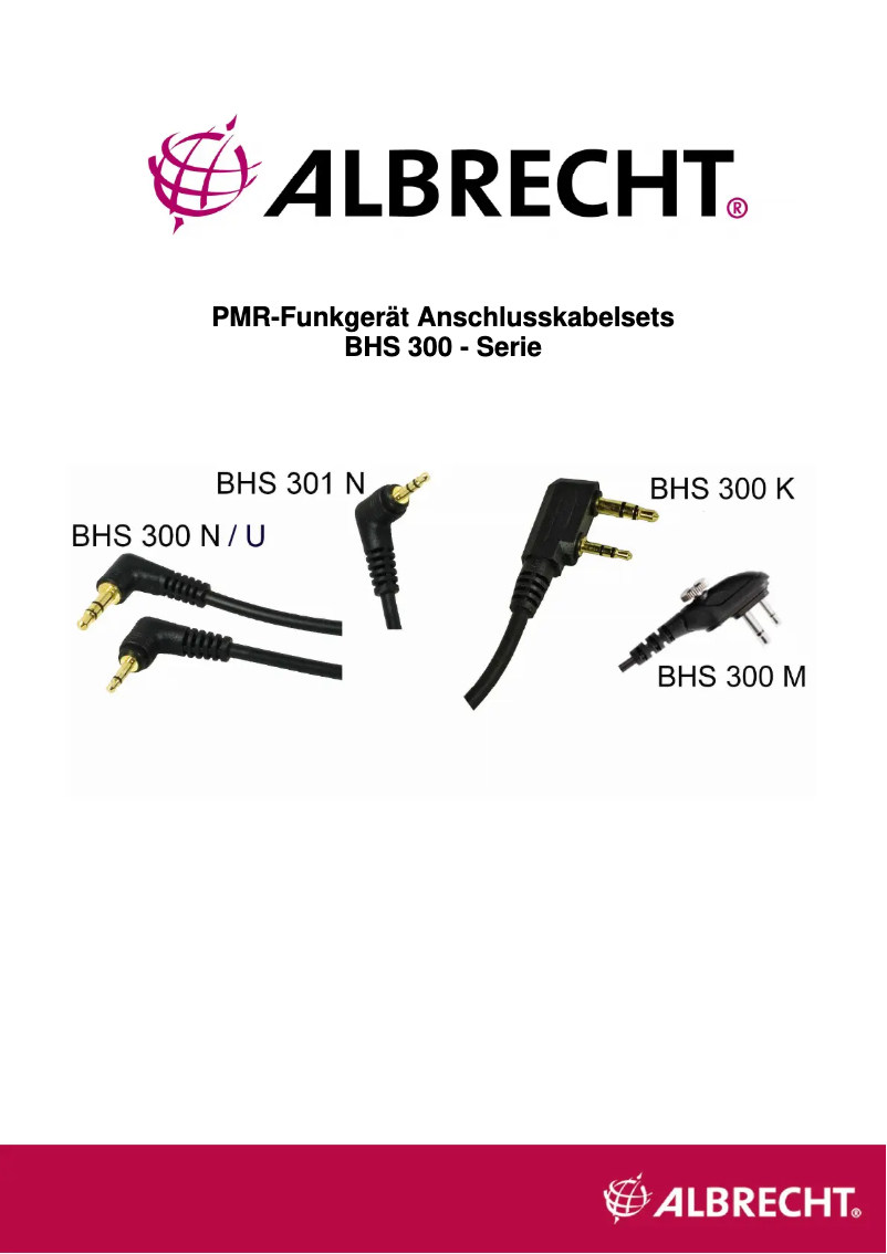 Image de la première page du manuel de l'appareil BHS300N