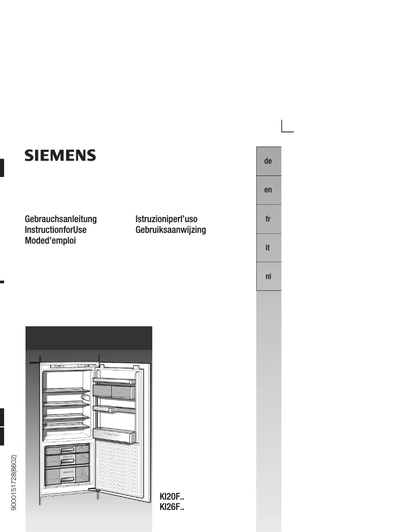 Page n°1 - Mode d'emploi Siemens KI20FA50
