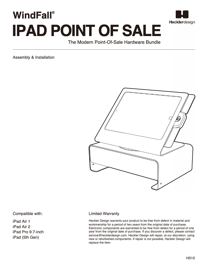 Page 1 de la notice Manuel utilisateur Heckler Design H510-BR