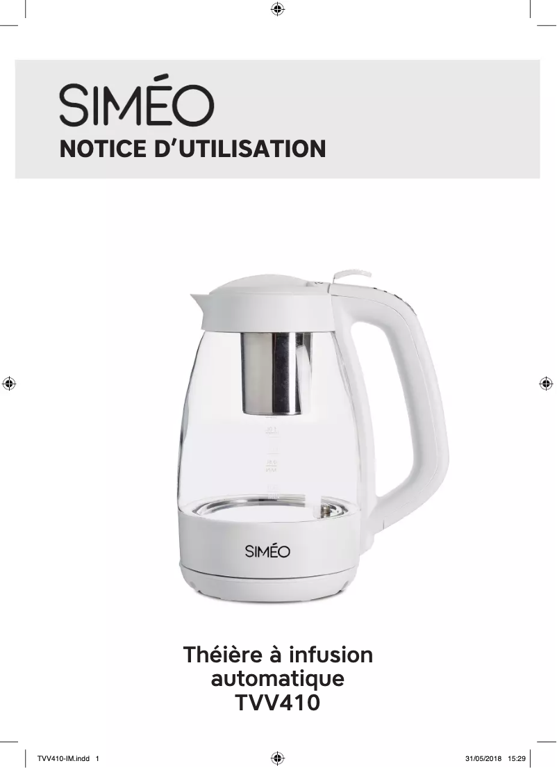 Image de la première page du manuel de l'appareil TVV410