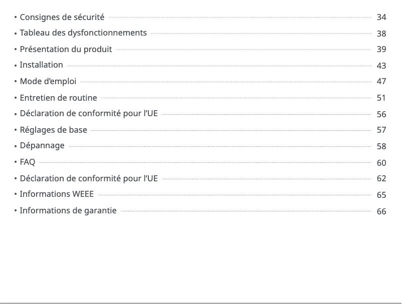 Image de la première page du manuel de l'appareil S6 Pure