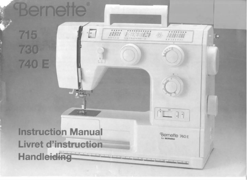 Page n°1 - Manuel utilisateur Bernina Bernette 740E