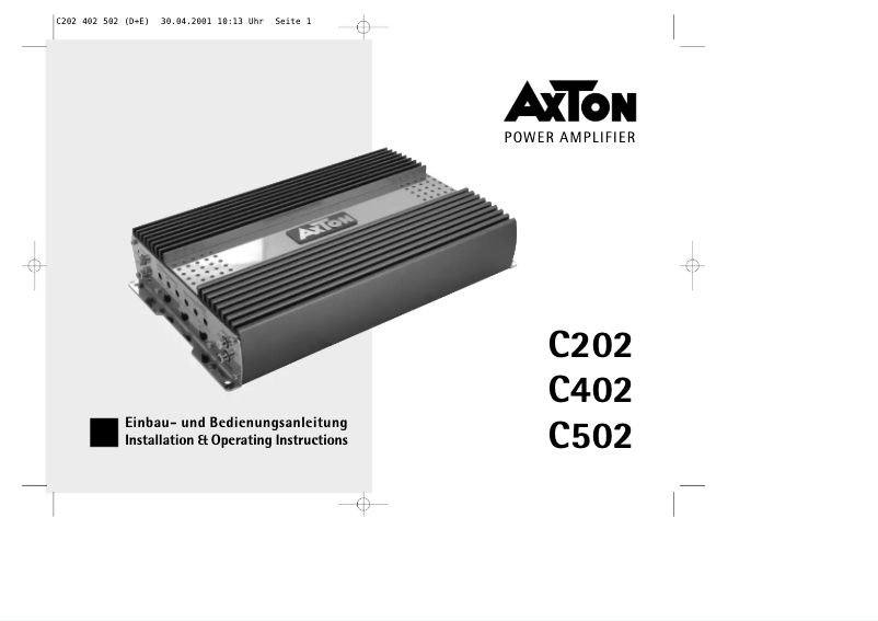 Image de la première page du manuel de l'appareil C402