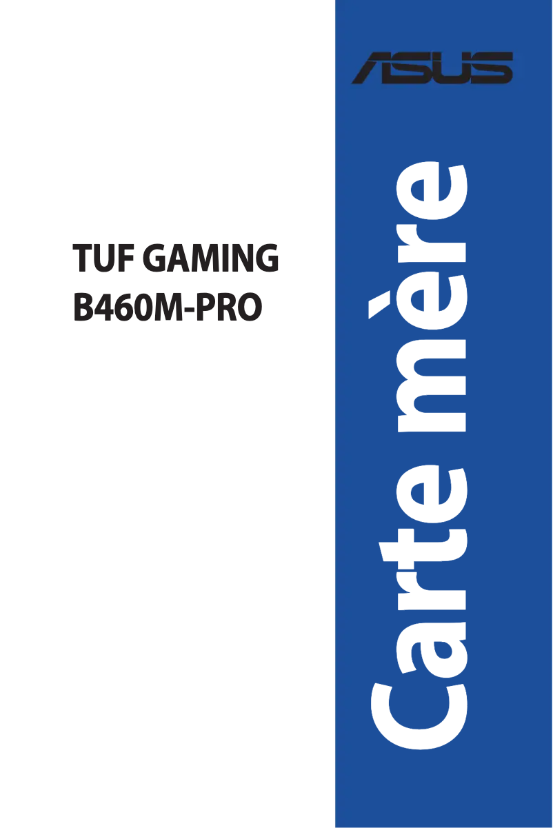 Page 1 de la notice Manuel utilisateur Asus TUF GAMING B460M-PRO