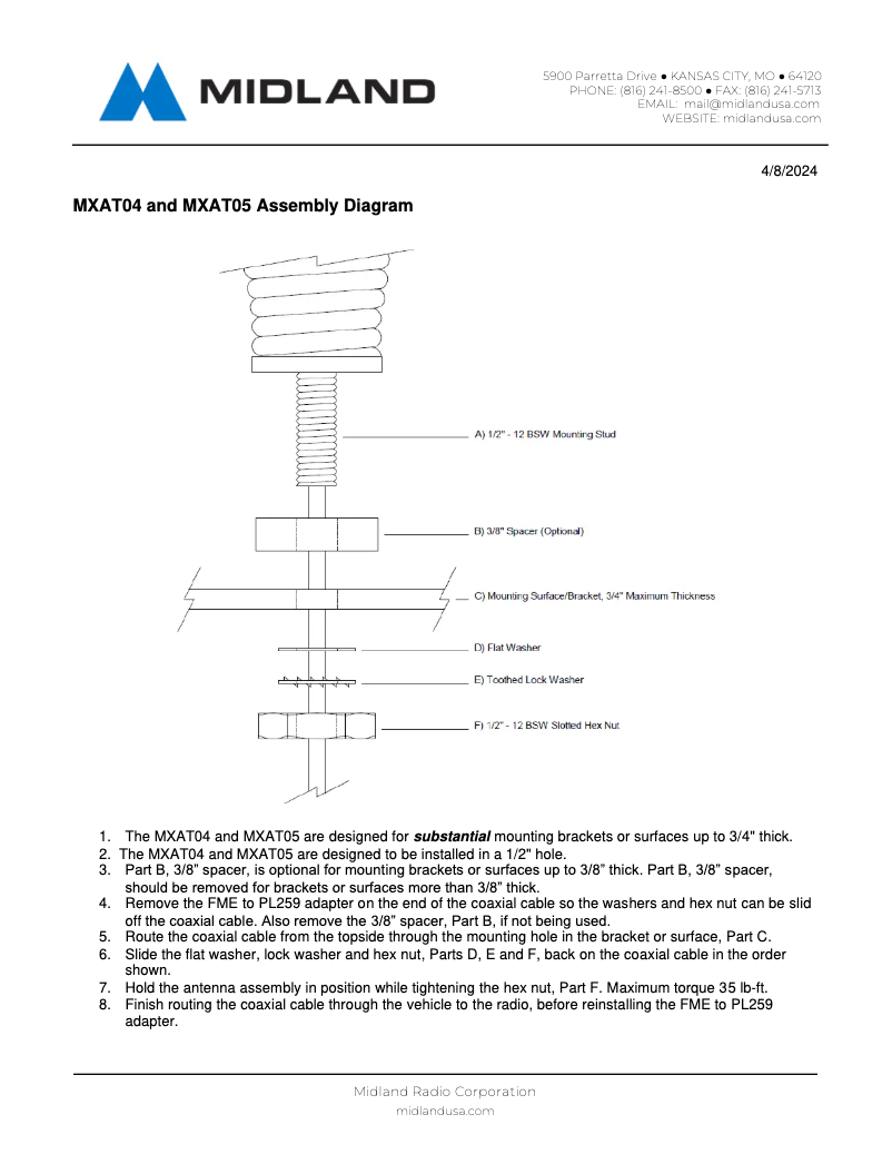 Image de la première page du manuel de l'appareil MXTA48