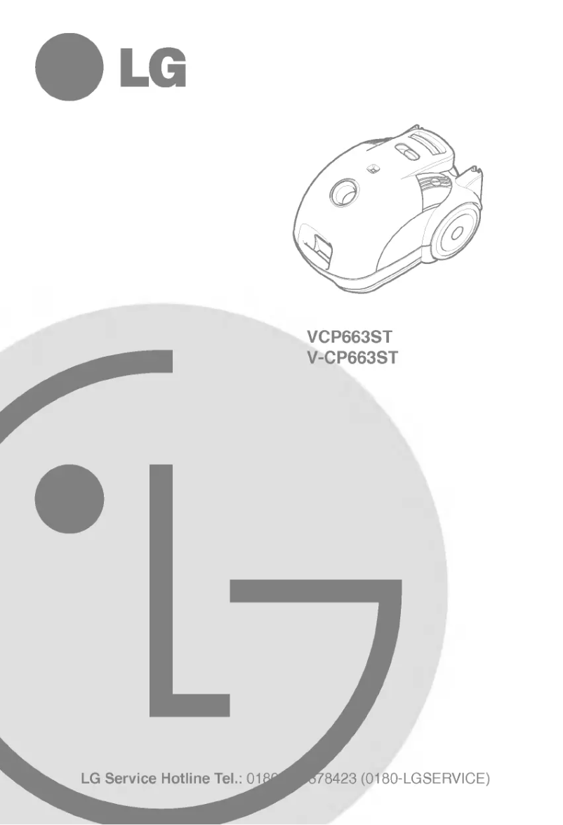 Page 1 de la notice Manuel utilisateur LG V-CP663STS