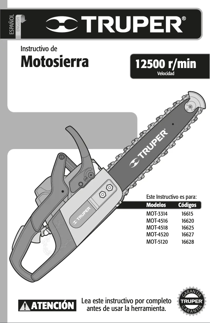 Page n°1 - Manuel utilisateur Truper MOT-4520