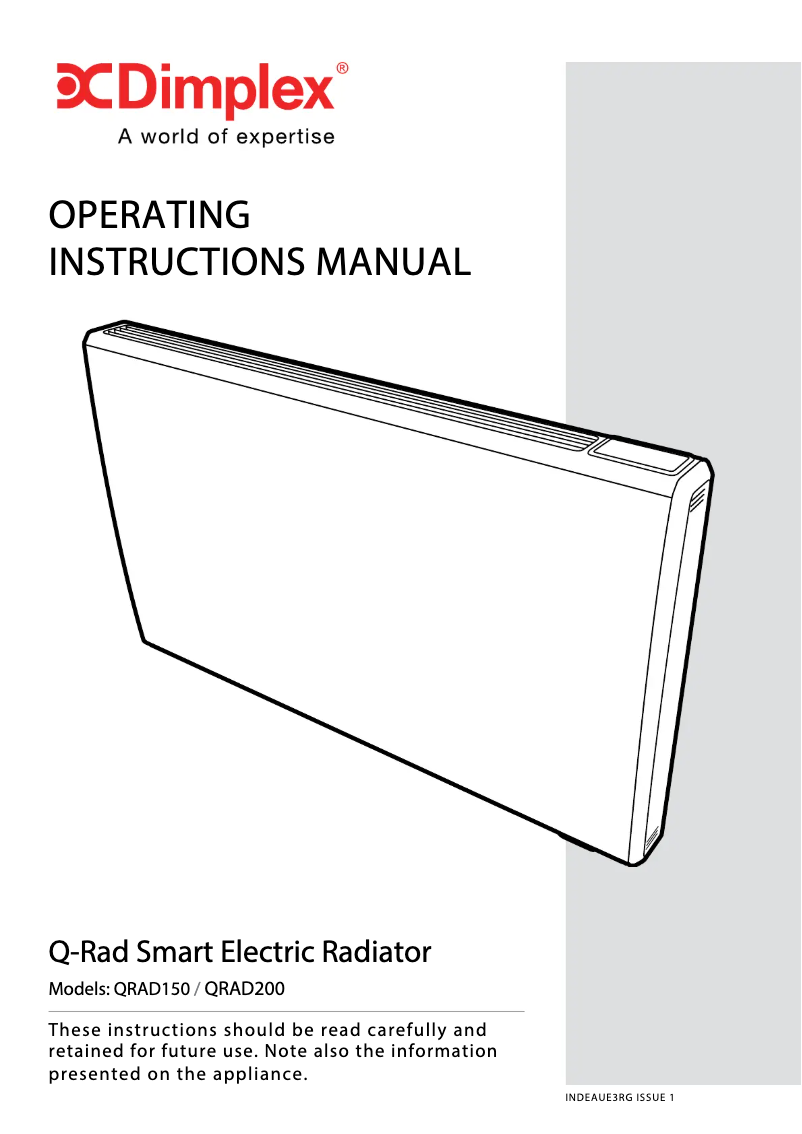 Page 1 de la notice Manuel utilisateur Dimplex QRAD150