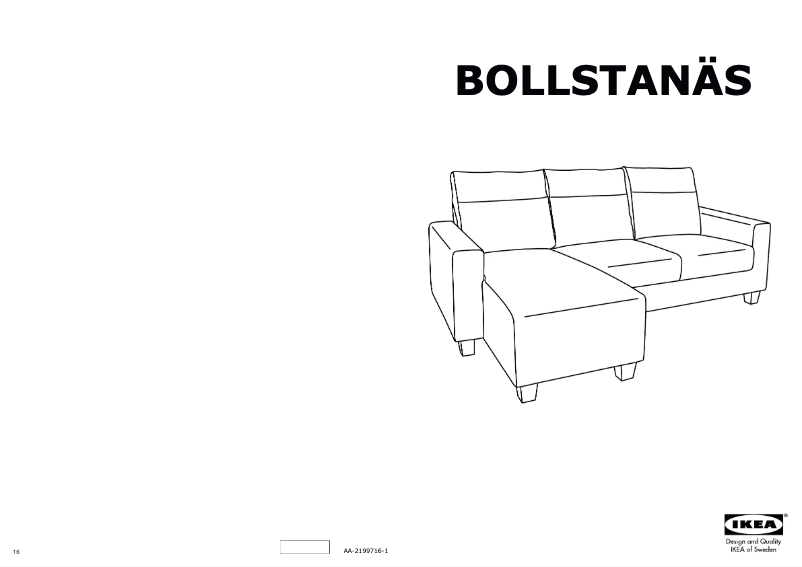Página 1 del manual Manual de usuario Ikea BOLLSTANÄS 004.729.62