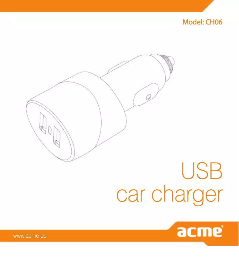 Page 1 de la notice Manuel utilisateur Acme Made CH06